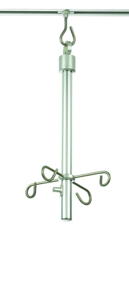 IV bottle holders for 8 ft. ceilings, 4 arms