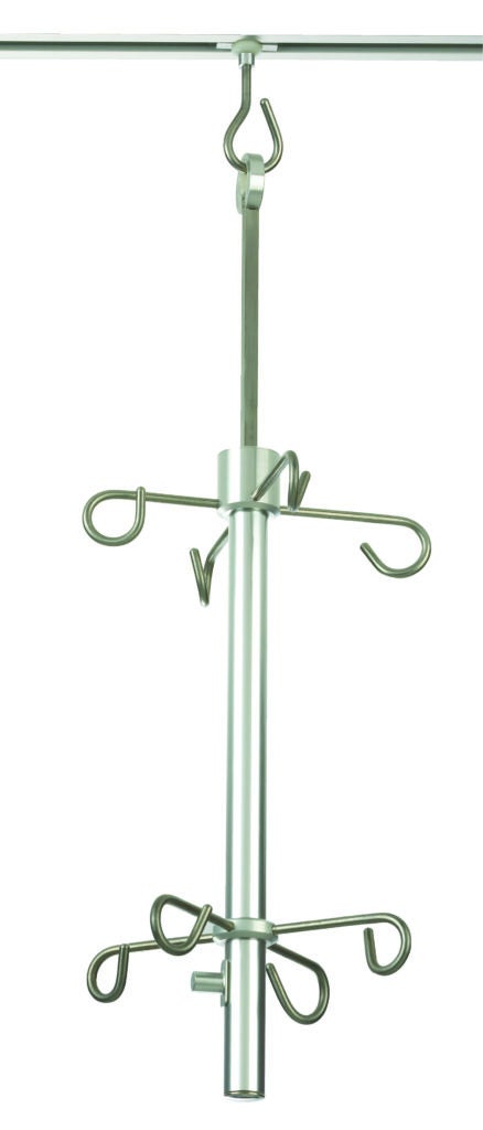 IV bottle holders for 8 ft. ceilings, 8 arms