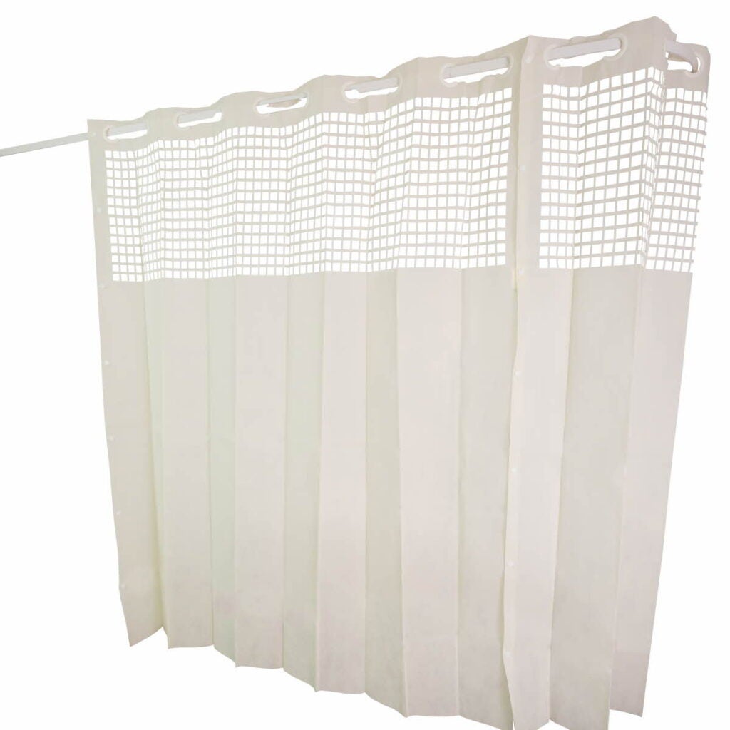 On The Right Track disposable cubicle curtain, Beige, G-ring