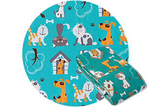 Hybrid reusable & disposable Snap Panels, Pet Parade
