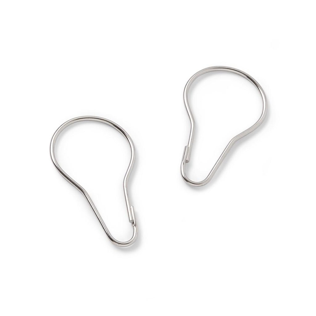 Snap pin shower curtain hook