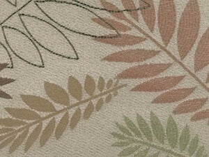 On The Right Track Quickship reusable cubicle curtain, Botanical Leaves, C-ring